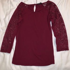 Cute Maroon Long Sleeve